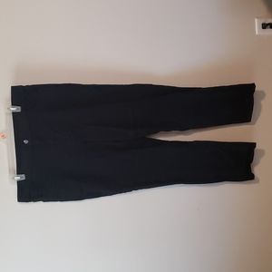 LIKE NEW Isaac Mizrahi Live Black Comfort Waist Slacks Zipper Ankle 16 Long Tall